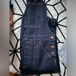 Madewell Flea Market Flare Overalls Dark Denim